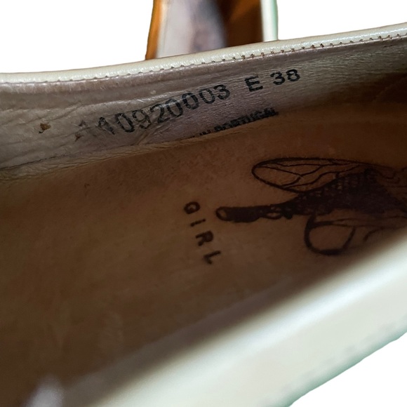 Fly London Fly Girl Sage Green & Cream Square Toe Pumps size 38. - Picture 8 of 9